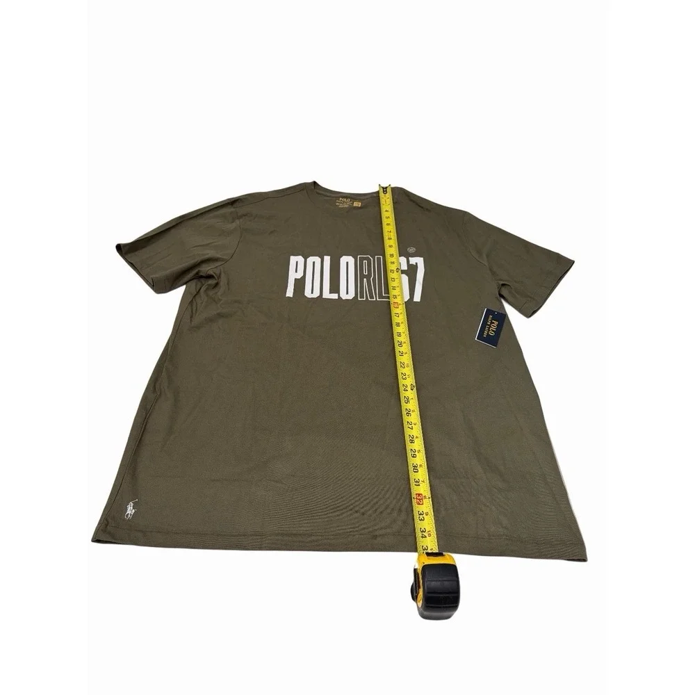 Polo Ralph Lauren M Print Shop Graphic Logo T-Shirt Green 2XLT NWT